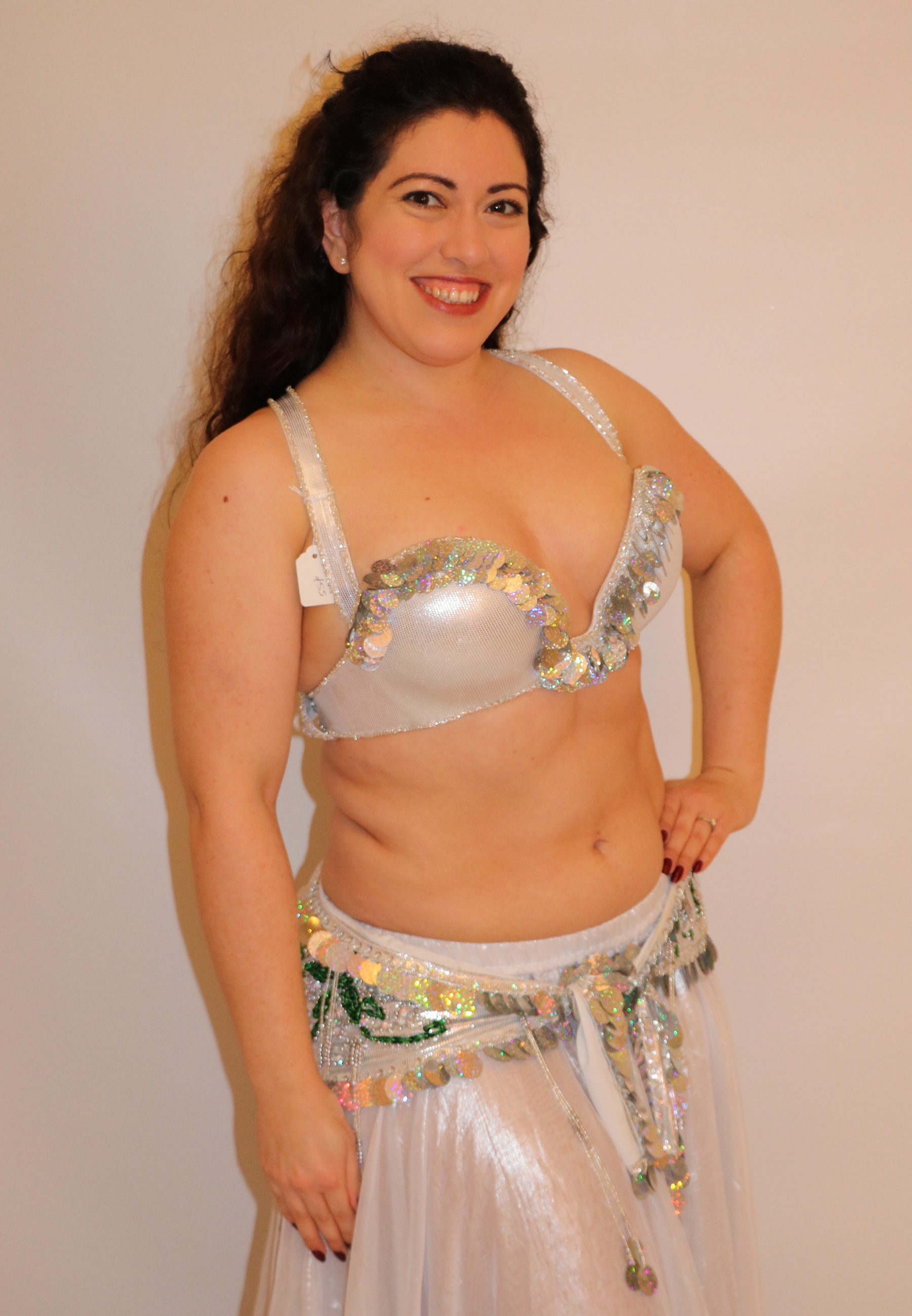 Silver Bra- 'Crescent'  Amera's Palace Belly Dance Boutique